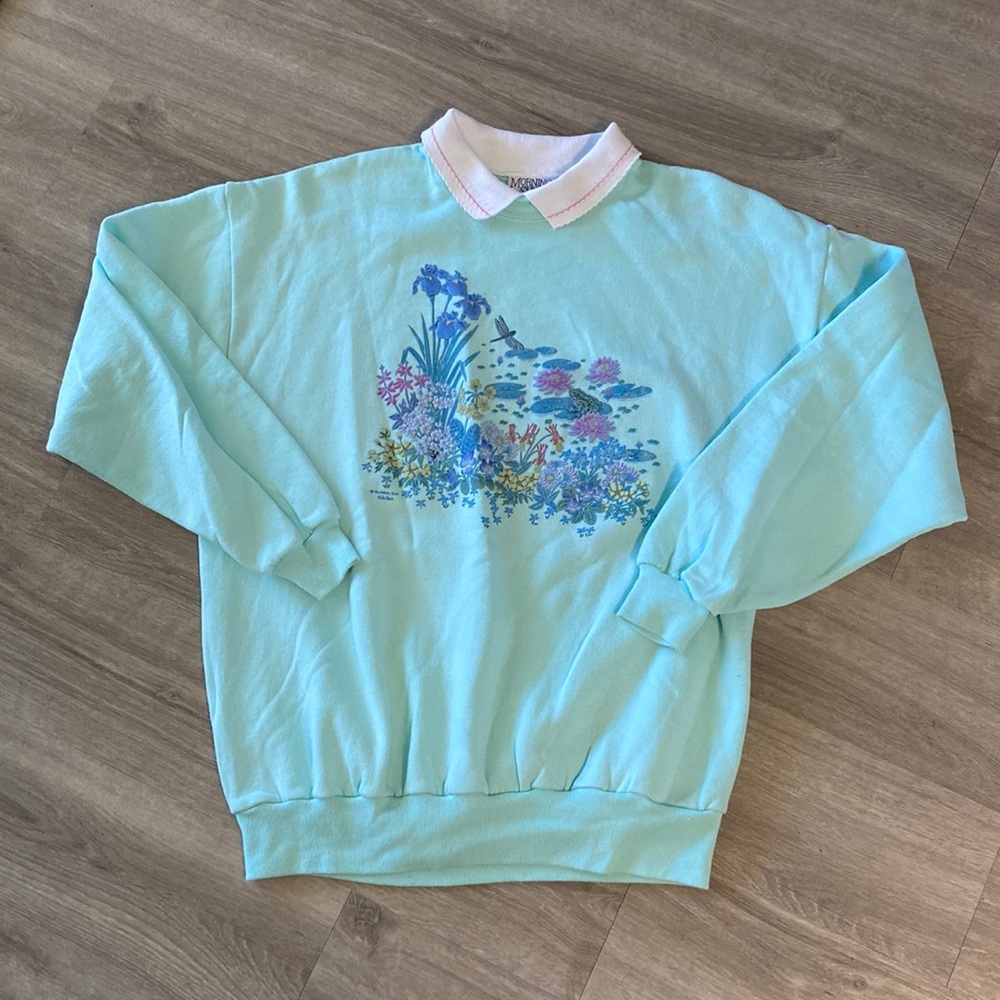 Vintage Morning Sun Floral Pullover Sweater